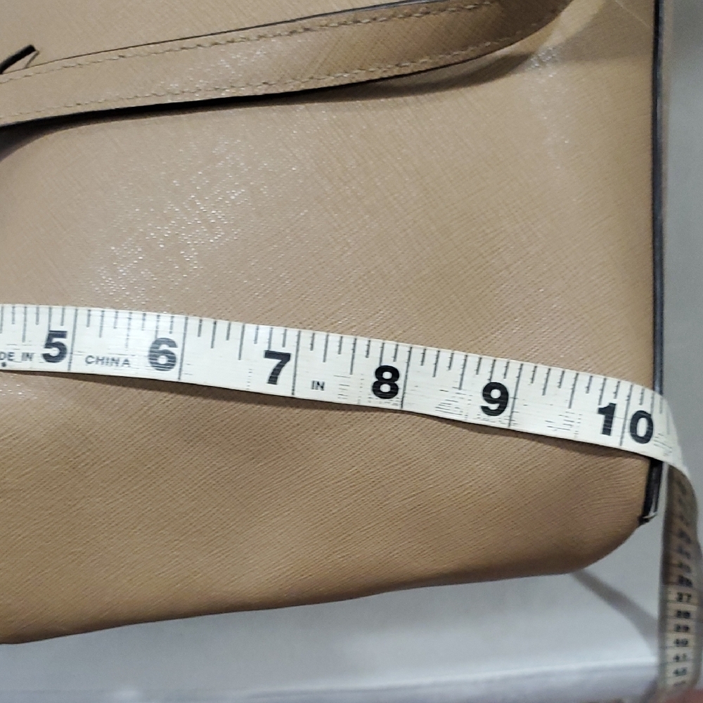 Michael Kors Tan Leather Tote with Signature Charm - Picture 6 of 12